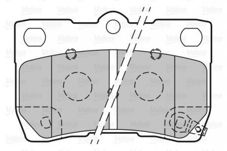 Гальмівні колодки дискові LEXUS GS/IS "2,2-4,3 "R "05-13 Valeo 301888