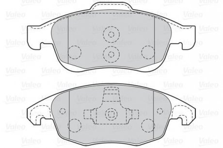 Гальмівні колодки дискові CITROEN/PEUGEOT Berlingo/C4/DS4/5008/Partner "1,2-1,8 "F "06>> Valeo 301997