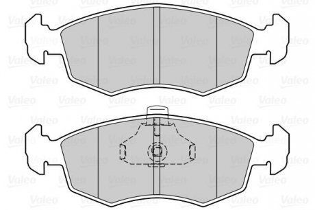 Гальмівні колодки дискові FIAT Doblo "1,2-1,9 "F "01>> Valeo 302023