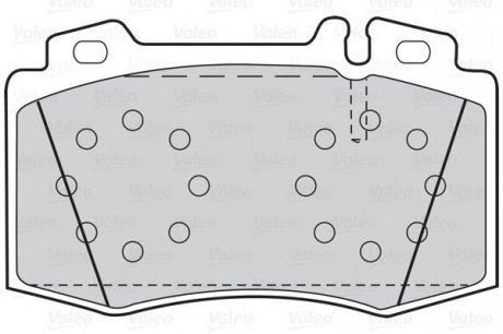 Тормозные колодки дисковые MERCEDES C-Class/CLK/CLS/E-Class/S-Class/SL/SLK "1,8-6,0 "F "92-12 Valeo 302044