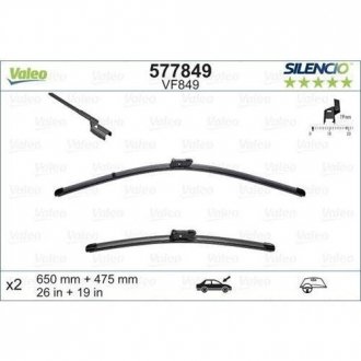 Щетка стеклоочистителя SILENCIO FLAT BLADE SET Valeo 577849