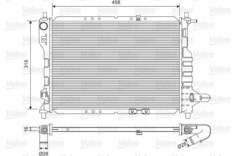 Радиатор системы охлаждения Valeo 701598