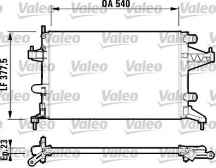 Радіатор системи охолодження Valeo 732825