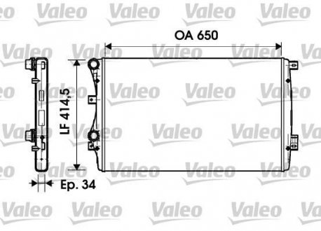 Радиатор системы охлаждения Valeo 732872