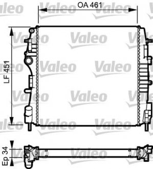 Радиатор системы охлаждения Valeo 734922