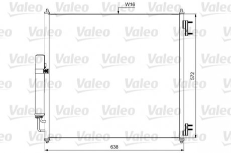 Радіатор кондиціонера Valeo 814053