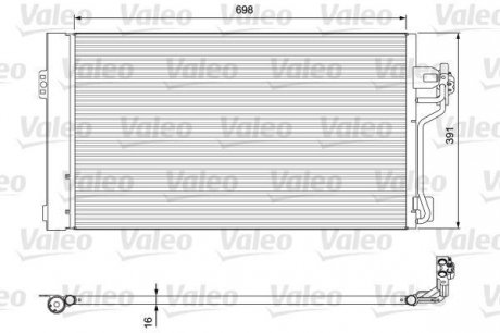 Конденсатор (радіатор) кондиціонера Valeo 814391