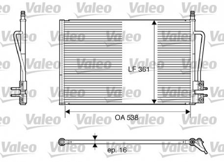 Конденсатор кондиционера FORD Fusion 1.6D Valeo 817664