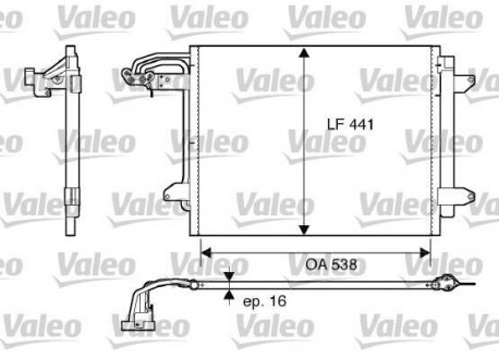 Радіатор кондиціонера Valeo 817806