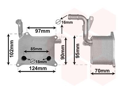 Радіатор масляний RS4/ A5/ A6/ Touareg 4.2i Van Wezel 03013705