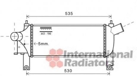 Интеркулер NISSAN NAVARA (2005) 2.5 DCI Van Wezel 13004339