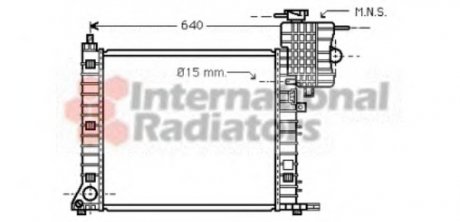 Радіатор охолодження MERCEDES VITO I W638 (96-) Van Wezel 30002264 (фото 1)