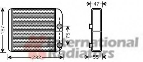 Радиатор печки Van Wezel 32006186