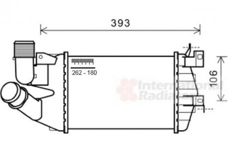 Интеркулер OPEL ASTRA H/ OPEL ZAFIRA B Van Wezel 37004584