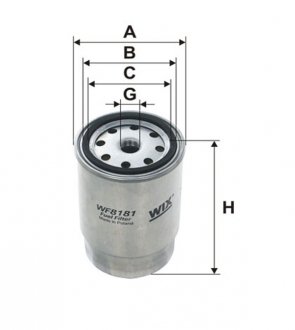 Фильтр топливный, (с подогревом) 1.9/2.0/2.2/2.5/2.8D/TDI/HDi WIX FILTERS WF8181