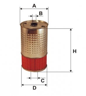 Фильтр масляный, OM601-602 DB208-410 WIX FILTERS WL7004