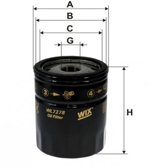 Фильтр масляный двигателя /OP580/7 (WIX-Filtron UA) WIX FILTERS WL7278