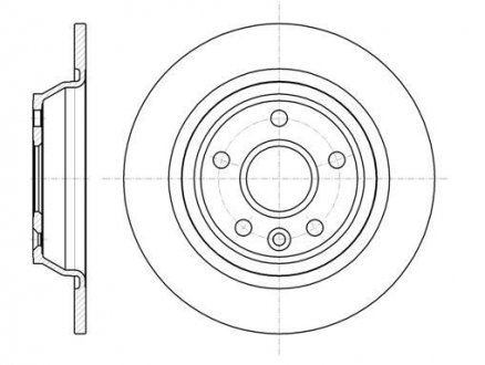 Диск тормозной задний, Gakaxy, Kuga, Mondeo, S-Max 07- WOKING D61167.00