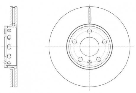 Диск тормозной передний, 288mm Passat B5 96-05, Superb 02-08 WOKING D6328.10