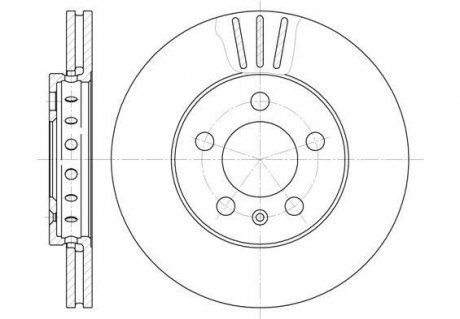 Диск тормозной передний, 256mm AUDI A1, A2; SKODA Fabia, Octavia; VW Golf IV, Polo 96- WOKING D6545.10