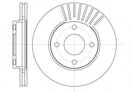 Диск гальмівний передній, 258mm, FORD Fiesta, Focus, Fusion, 95- WOKING D6575.10