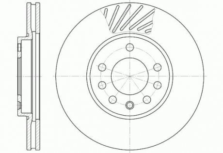 Тормозной диск, OPEL Meriva B 1.4, A 14 XER, 10- WOKING D6584.10