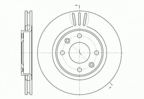 Диск тормозной передний, CITROEN/PEUGEOT, 1.1-2.0, 96- WOKING D6603.10