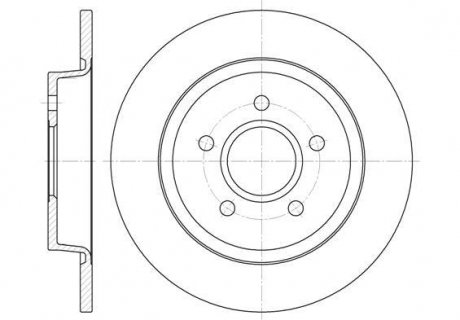 Тормозной диск зад. Ford C-MAX/Focus II 04- (280x11) WOKING D6712.00