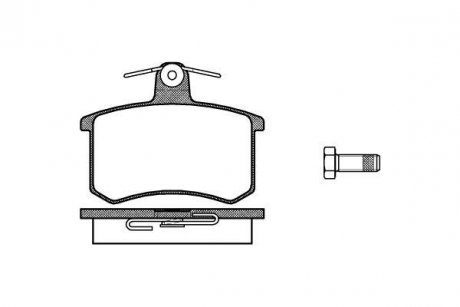 Колодки тормозные дисковые задние Audi 80, 100 (P0353.00) WOKING P035300