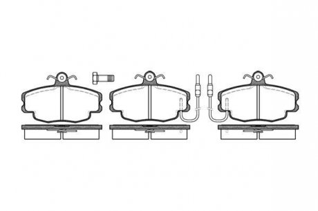 Колодки тормозные дисковые передние, RENAULT Logan, 04- WOKING P0413.02