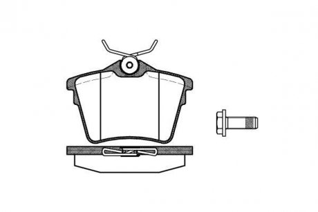 Колодки тормозные дисковые задние Citroen C5 iii 1.6 08-,Citroen C5 iii 1.8 08- WOKING P1003300