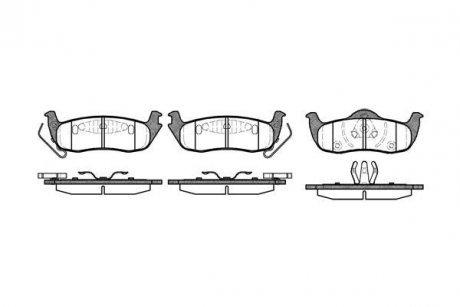 Колодки гальмівні задні дискові Jeep Commander 3.0 05-10,Jeep Commander 3.7 05 WOKING P1006310