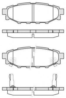 Гальмівні колодки задн. Forester/Impreza/Legacy/Outback09- WOKING P10363.12