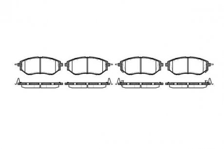 Гальмівні колодки перед. Subaru Legacy IV/Outback 03- (akebono) WOKING P10373.02