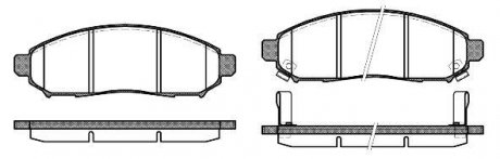 Тормозные колодки перед. Nissan LEAF/EVALIA/NV200 10- WOKING P10623.12