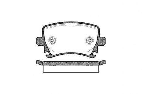 Колодки тормозные дисковые, задние, (тип TRW) 04- (L=105mm) WOKING P11313.00