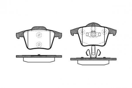 Колодки гальмівні задні дискові Volvo Xc90 i 2.4 02-14,Volvo Xc90 i 2.5 02-14 WOKING P1144300