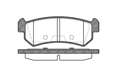 Гальмівні колодки зад. Chevrolet Lacetti 05- (akebono) WOKING P1148300