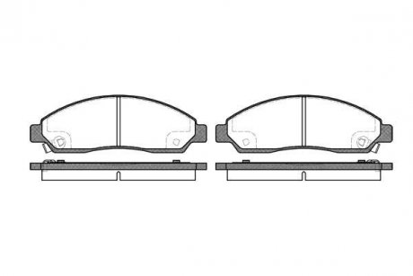 Колодки тормозные дисковые GREAT WALL Hover 05> 10> / перед (P11983.14) WOKING P1198314