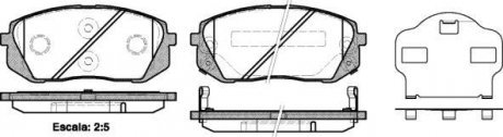 Колодки тормозные дисковые передние Hyundai Ix35 1.6 09-,Hyundai Ix35 1.7 09- (P WOKING P1202302