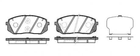 Колодки тормозные дисковые передние Hyundai Genesis 2.0 08-,Hyundai I40 1.6 12- WOKING P1202322