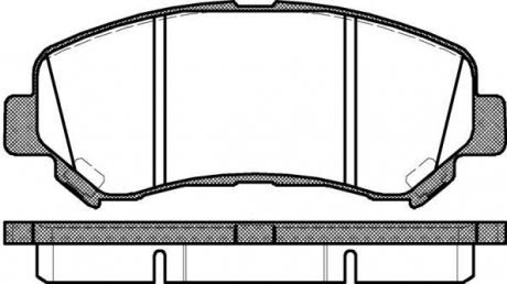 Гальмівні колодки перед. QASHQAI I/QASHQAI II/ X-TRAIL 1.5D-2.5 07- WOKING P1218300