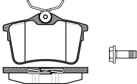 Колодки тормозные дисковые, задние, (тип Girling) 08- WOKING P12823.00