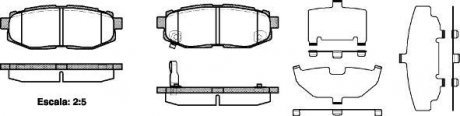 Гальмівні колодки задн. BRZ/Forester/Legacy/Outback/Tribeca (05-21) WOKING P13283.01