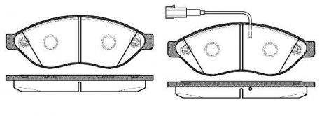 Гальмівні колодки перед. Jumper/Ducato/Boxer 06- (1.1-1.5t) WOKING P13373.12