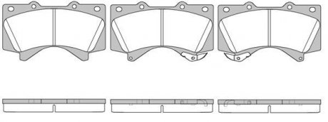 Гальмівні колодки перед. Toyota Land Cruiser 08- (advics) WOKING P13713.02