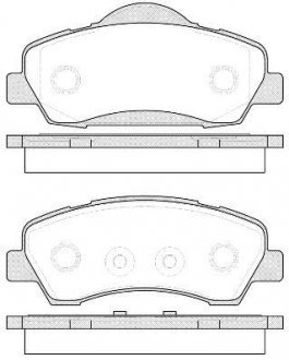 Колодки тормозные дисковые передние Citroen C4 cactus 1.2 14-,Citroen C-elysee 1 WOKING P1430300