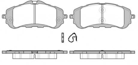 Колодки тормозные дисковые передние Peugeot 308 ii 1.2 13-,Peugeot 308 ii 1.6 13 WOKING P1459300