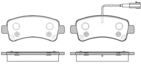 Колодки тормозные дисковые PSA Boxer Jumper Ducato 06> 11> 15> / задн (P14883.02 WOKING P1488302