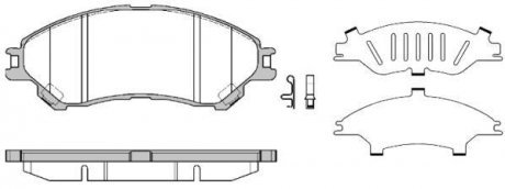 Гальмівні колодки передні SUZUKI SX4 S-CROSS/VITARA 1.0-1.6 15- WOKING P1489302